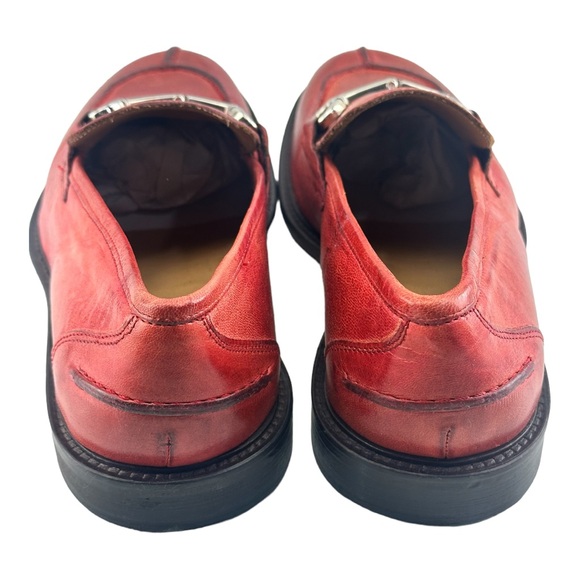 Roberto Botticelli Men’s Red Leather Shoes Horsebit Loafers Men's US 8|4… - Picture 6 of 8